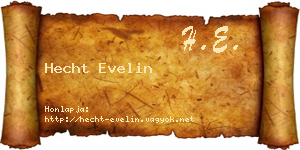 Hecht Evelin névjegykártya